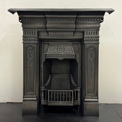 Antique Cast Iron Combination Fireplace