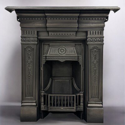 Antique Cast Iron Combination Fireplace