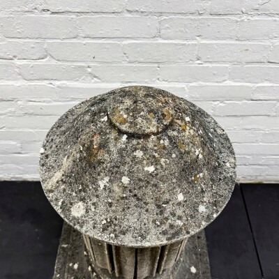 Antique Single Decorative Composite Stone Urn Pier Cap