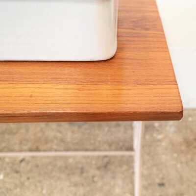 Twin Countertop Butler Sinks on Reclaimed Cast Iron and Teak Unit