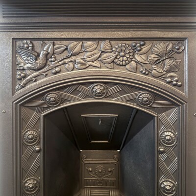 Antique Victorian Cast Iron Combination Fireplace