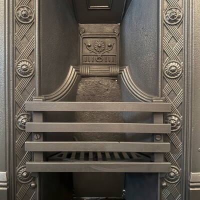 Antique Victorian Cast Iron Combination Fireplace
