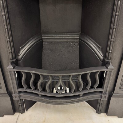 Antique Art Nouveau Cast Iron Combination Fireplace