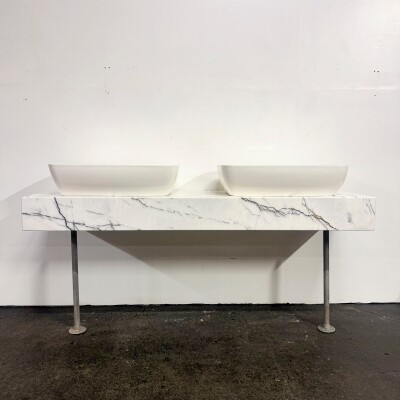 Twin Sink Unit with Marble Base