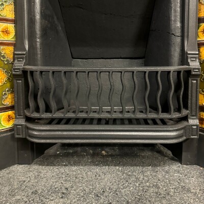 Antique Victorian Tiled Cast Iron Combination Fireplace