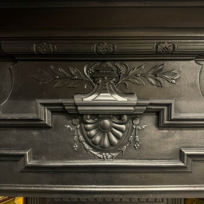 Antique Victorian Tiled Cast Iron Combination Fireplace