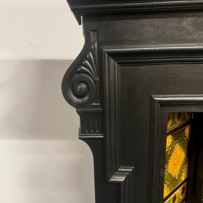 Antique Victorian Tiled Cast Iron Combination Fireplace