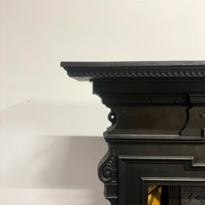 Antique Victorian Tiled Cast Iron Combination Fireplace