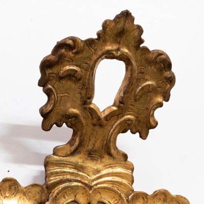 Pair of Antique Italian Giltwood Ornate Mirrors