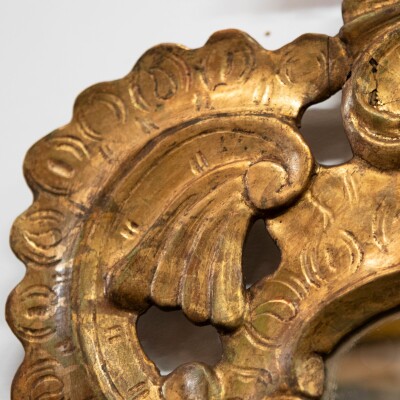 Pair of Antique Italian Giltwood Ornate Mirrors