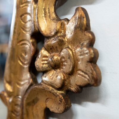 Pair of Antique Italian Giltwood Ornate Mirrors