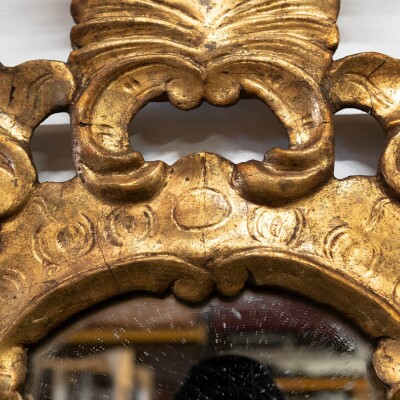 Pair of Antique Italian Giltwood Ornate Mirrors