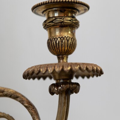 Pair of Antique Gilt Ormolu Wall Sconces | 19th Century Wall Lights