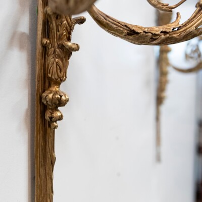 Pair of Antique Gilt Ormolu Wall Sconces | 19th Century Wall Lights