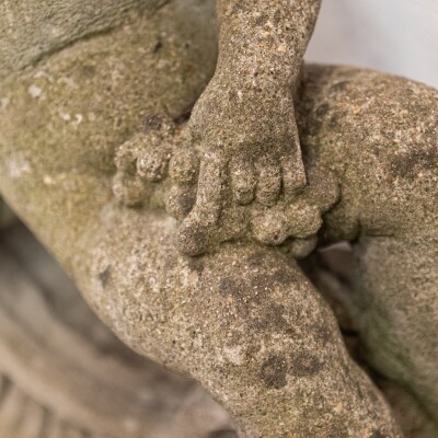 Reclaimed Pair of Carved Cherub Statues | Garden Putti