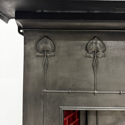 Antique Tiled Cast Iron Combination Fireplace