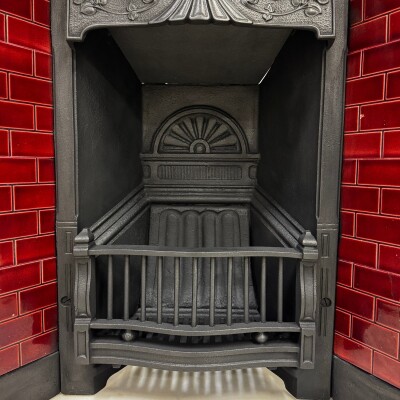 Antique Tiled Cast Iron Combination Fireplace