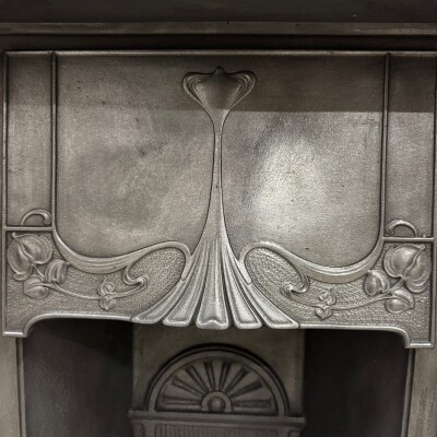 Antique Tiled Cast Iron Combination Fireplace