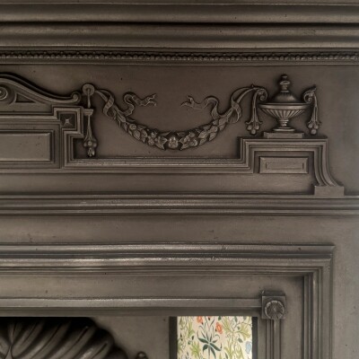 Antique Victorian Tiled Cast Iron Combination Fireplace
