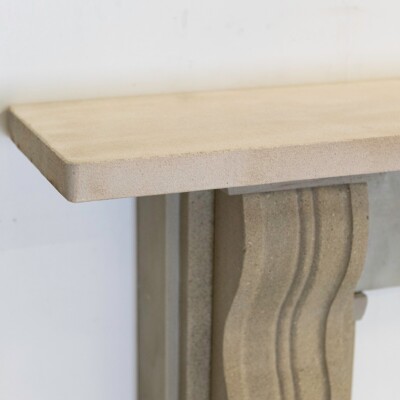 Antique Victorian Yorkstone Fireplace Surround with Corbels