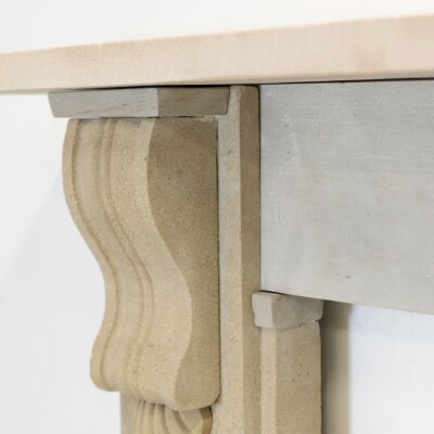 Antique Victorian Yorkstone Fireplace Surround with Corbels
