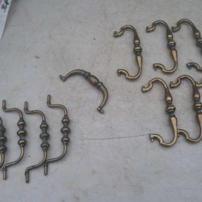 vintage brass door cuboard handles 