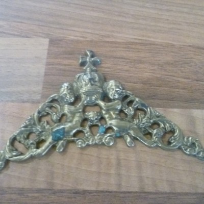 Clock spandrels cherubs brass or bronze set of 4 