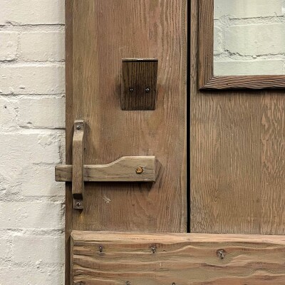 Antique Victorian Glazed Latch Door - 199cm x 86cm