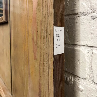 Antique Victorian Glazed Latch Door - 199cm x 86cm