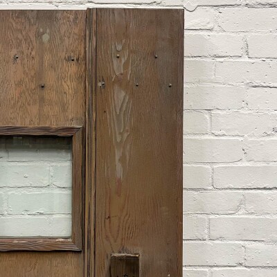 Antique Victorian Glazed Latch Door - 199cm x 86cm