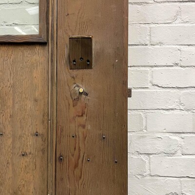 Antique Victorian Glazed Latch Door - 199cm x 86cm
