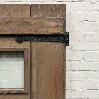 Antique Victorian Glazed Latch Door - 199cm x 86cm