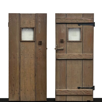 Antique Victorian Glazed Latch Door - 199cm x 86cm