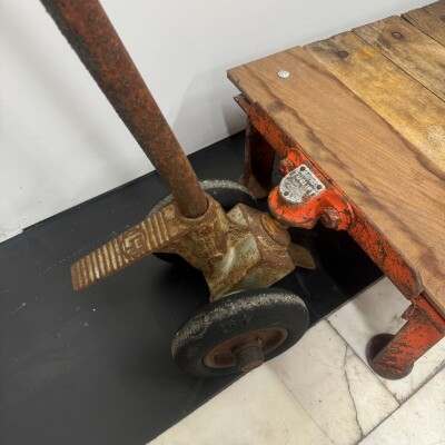 Antique Wooden Tuglift Trolley
