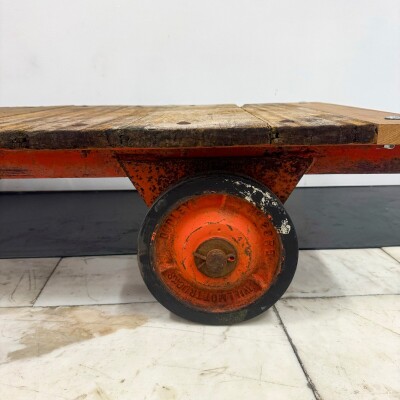 Antique Wooden Tuglift Trolley