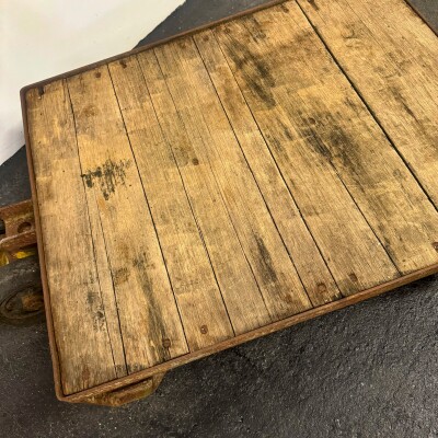 Antique Wooden Tuglift Trolley