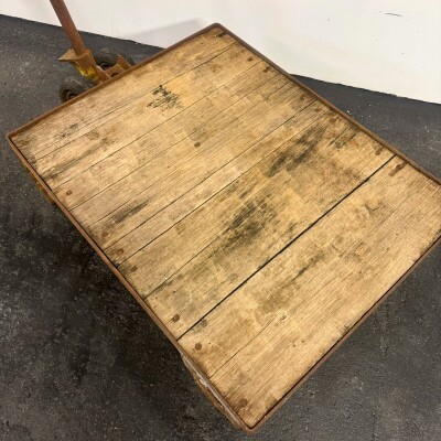 Antique Wooden Tuglift Trolley
