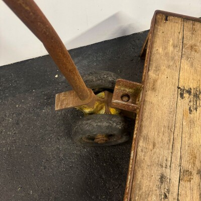 Antique Wooden Tuglift Trolley