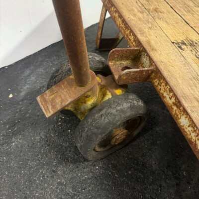 Antique Wooden Tuglift Trolley
