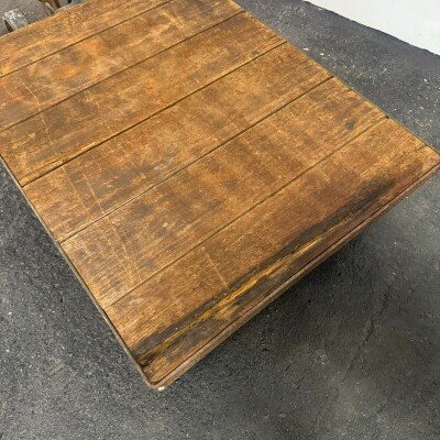 Antique Wooden Tuglift Trolley