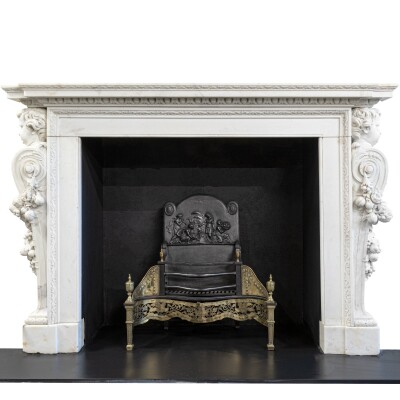 18th Century English Baroque Marble Fireplace | Appuldurcombe House POA