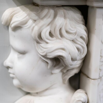 18th Century English Baroque Marble Fireplace | Appuldurcombe House POA
