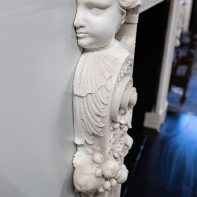 18th Century English Baroque Marble Fireplace | Appuldurcombe House POA