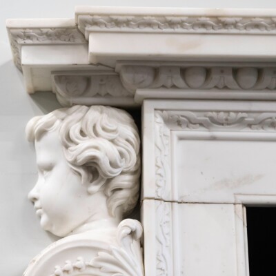 18th Century English Baroque Marble Fireplace | Appuldurcombe House POA