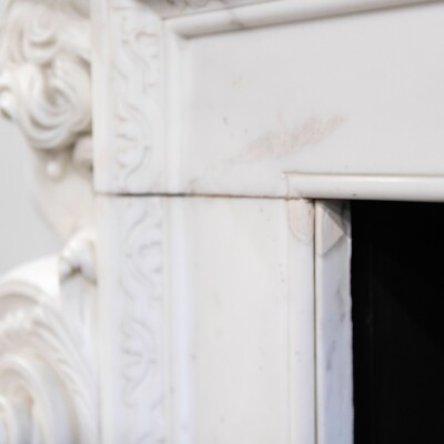18th Century English Baroque Marble Fireplace | Appuldurcombe House POA