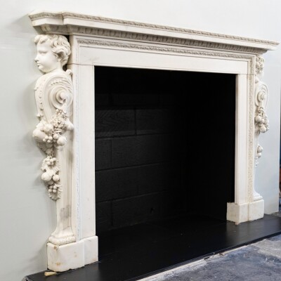 18th Century English Baroque Marble Fireplace | Appuldurcombe House POA