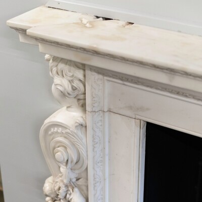18th Century English Baroque Marble Fireplace | Appuldurcombe House POA