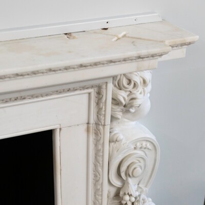 18th Century English Baroque Marble Fireplace | Appuldurcombe House POA