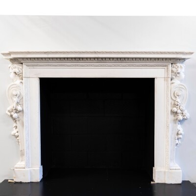 18th Century English Baroque Marble Fireplace | Appuldurcombe House POA