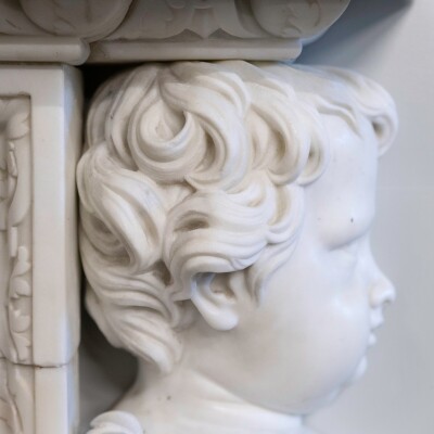 18th Century English Baroque Marble Fireplace | Appuldurcombe House POA